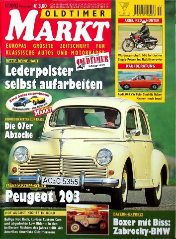 Deckblatt Oldtimer Markt (11/2002)